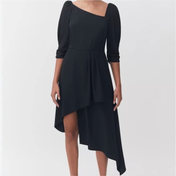 Cuyana Silk Drape Front Dress - Picture 2 of 6